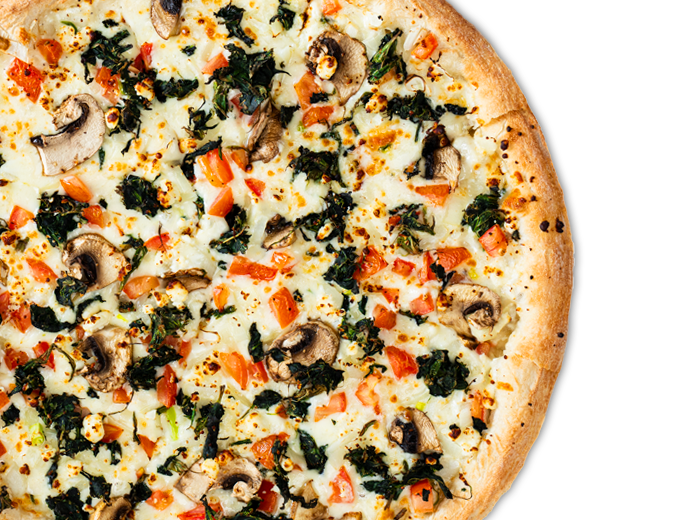 Chicken Garlic Spinach Pizza